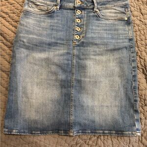 J. Jill Blue Knee-Length Pencil Skirt Size 8